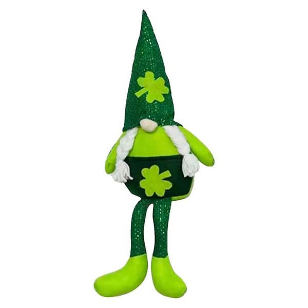 Hängande irländsk St. Patrick's Day Pom Pom Folieboll Klöverballonger Partydekor Väggprydnad long leg braids