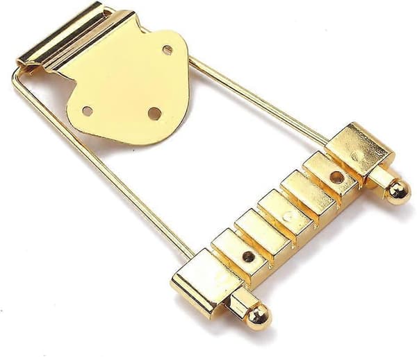 6-strängad trapetsstall för jazzgitarr, guld