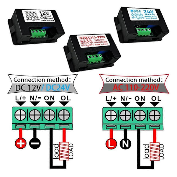 0-999s/Min/Tunti DC 12V 240W Digitaalinen Viivekytkinrele T2310 Ajanohjausmoduuli Virtalähde