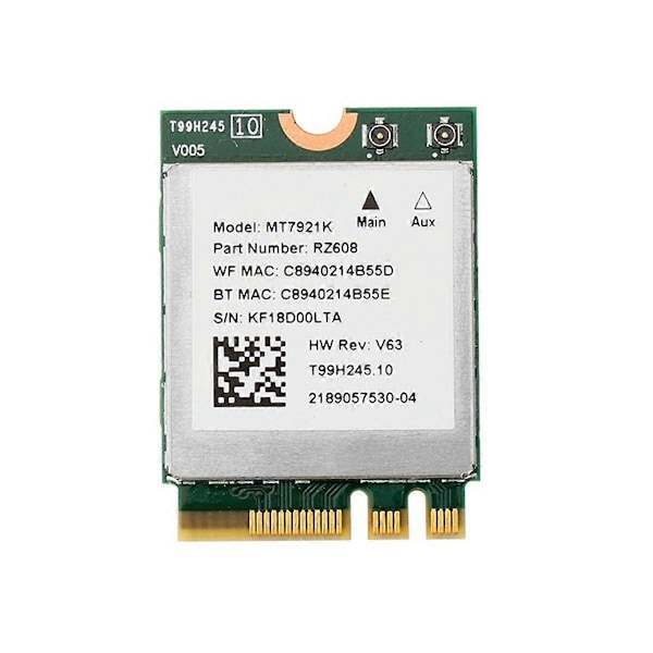 MT7921k Dual Band 2974M Wi-Fi 6 Bluetooth 5.1 Desktop / Laptop Trådløst Netværkskort Understøtter Windows10 / 11