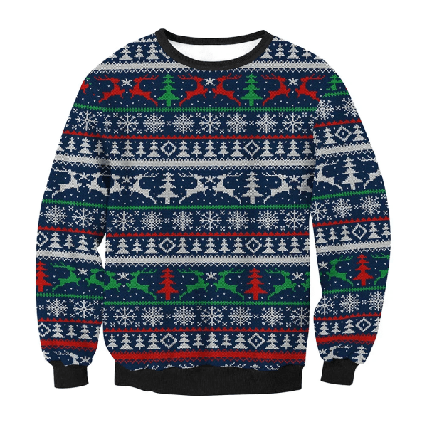 Ugly Christmas Sweater Herr Dam Tröjor 3D Rolig Söt printed Holiday Party Xmas Birthday Sweatshirts Unisex pullovers Toppar style 17 5XL