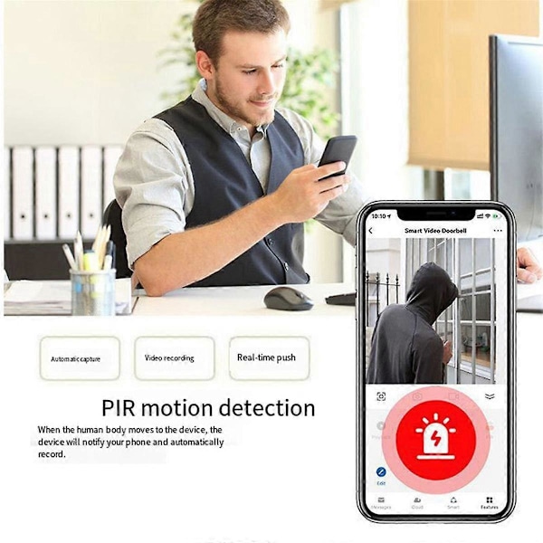 TUYA WiFi Dörrklocka Kamera Trådlös 1080P Utomhus Video Dörrklocka Kamera AC DC Video Dörrtelefon IP65 Hemsäkerhet