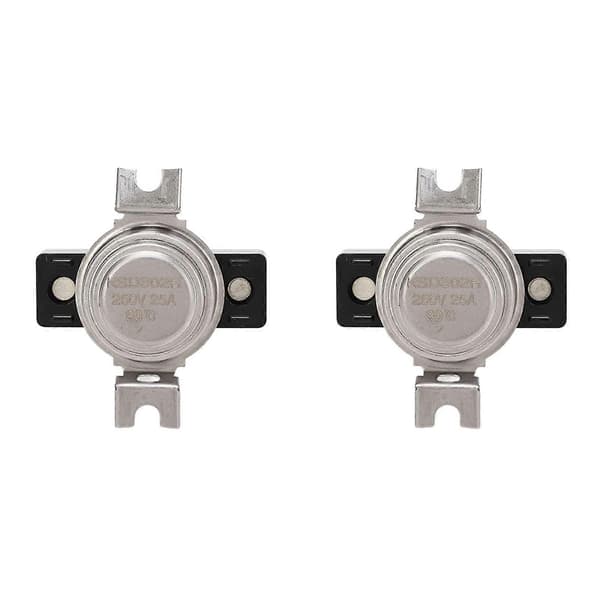 2 stk. Termisk kontrollbryter Manuell Høy Effekt U-formet Deksel 25A 250V for Termostat 60