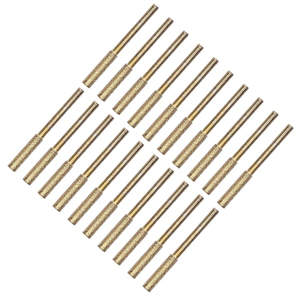 20 stk. Motorsag Slip Burr Slipehode Roterende Fil Slipeverktøy Sett Kit Gull 4mm