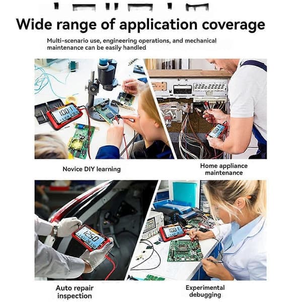613Smart Multimeter Realtidsmätare för strömavbrott AC/DC Amperemeter Voltmeter 4000 Räknare Digital Multimetro Testverktyg, A