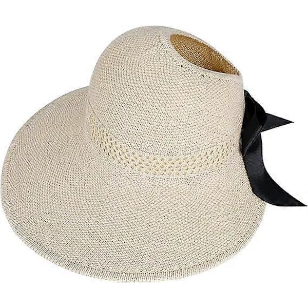 Damstråhatt Strand Vikbar Solhatt Stor Dam Floppy Papper