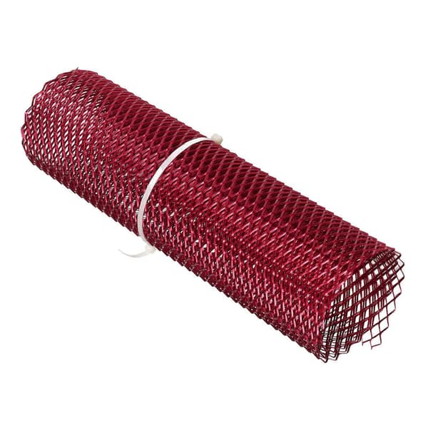 Bil Front Senter Grill Rombeformet Mesh Stabil Struktur Aluminium Universal Passform for Biler Rød
