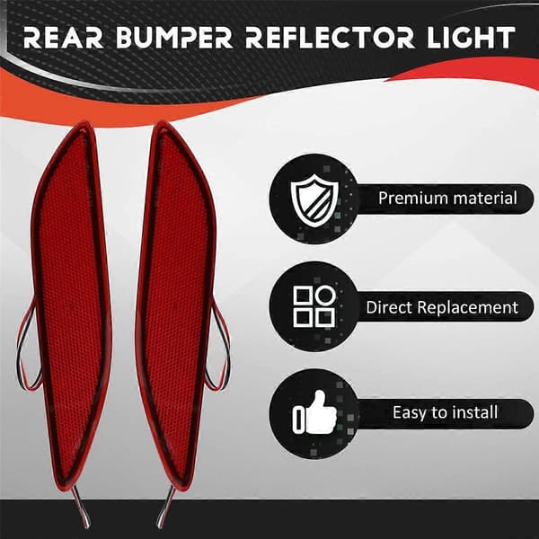 Bil LED Reflektorlys Bakfanger Baklys Tåkelys Bremselys for Alphard 40 Serie 2023+ Rød