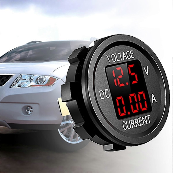 Digital Voltmeter Amperemeter Universal Hög Precision Dubbel LED-Display 12-24v Bil Spänning Ström Monitor Panel För Bil Red