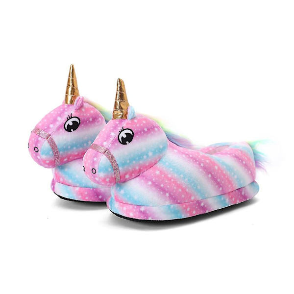 Unicorn Tofflor Barn Söta Tofflor Varma Inomhus för Vintern style 5 S Length 22cm