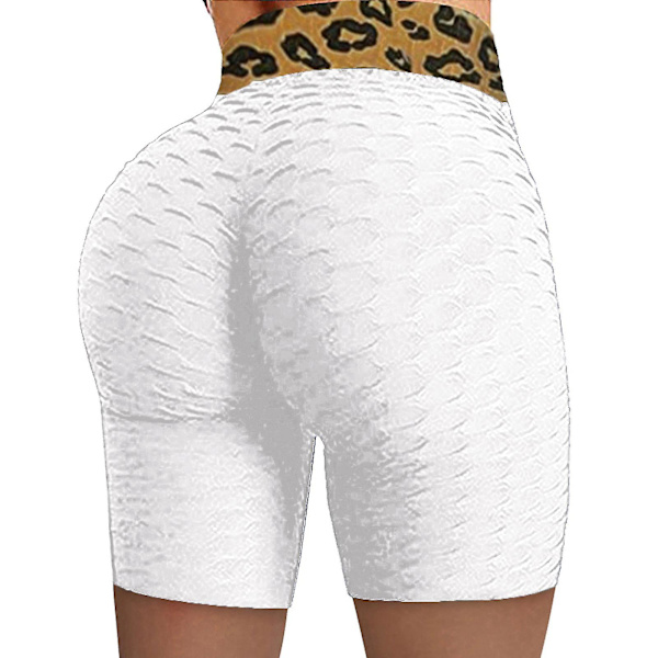 Tflycq Dam Basic Slip Cykelshorts Kompression Träningsleggings Yogashorts Byxor White M
