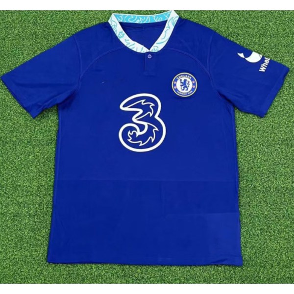 Ny vintage blå Chelsea fotbollstränings T-shirt Beckham NO.7 L