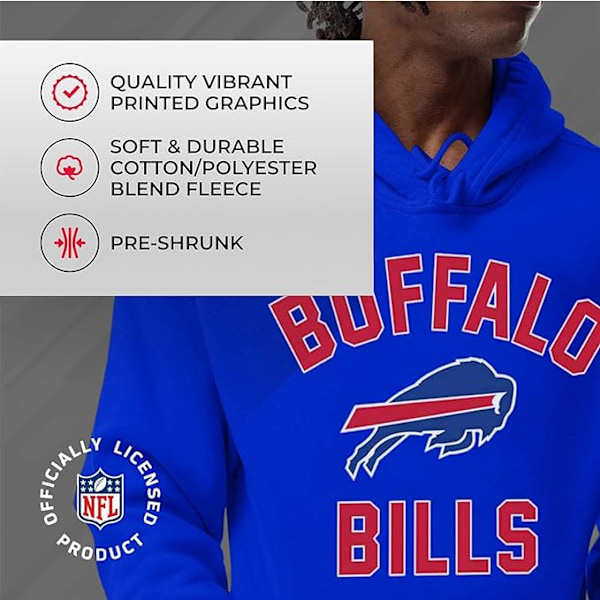 Team Fan Apparel NFL Huvtröja för vuxna - Polyester, ull och bomullsblend - Håll dig varm och representera din teams stil style 9 4XL