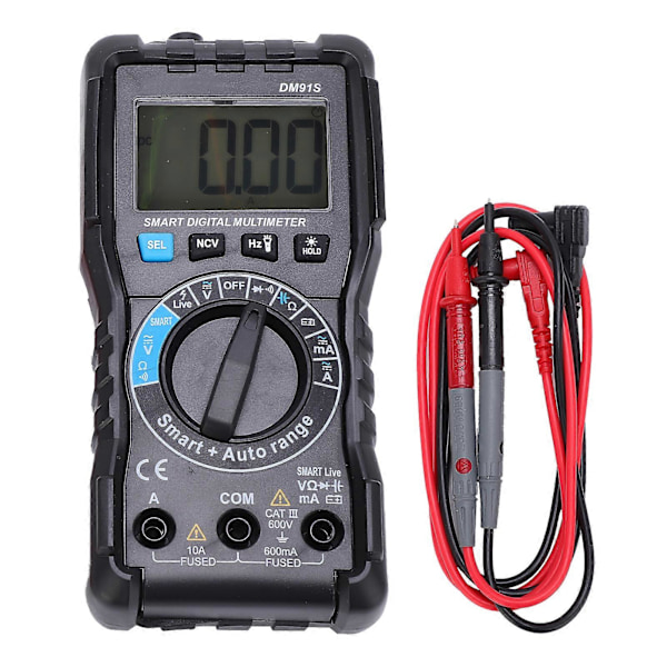 DM91S Manuell Auto Range Digital Multimeter Multifunktionell Hög Noggrannhet Mini Multimeter 600V/10A
