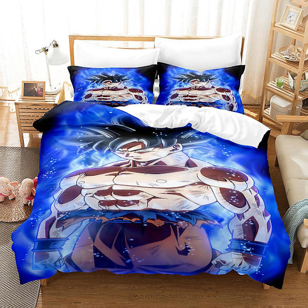 Dragon Ball 3D-tryckt 2/3-delars Sängklädesset Påslakan Örngott Barnpresent Färg 19 173x218cm