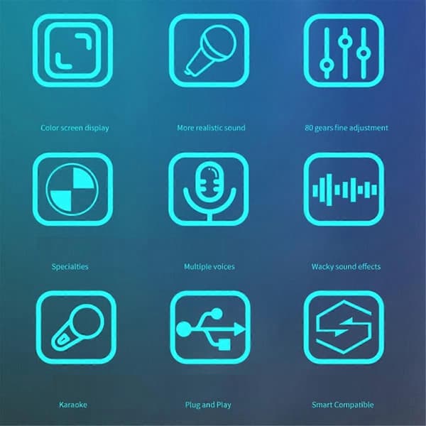 A9 Live Lydkort Stemmeskifter 11 Lydeffekter KTV-modus Mannlig Stemme til Kvinnelig Stemme Enkel Installering for Ios Android