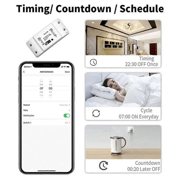 Tuya WiFi Smart Motoriserad Kulventil Timer Vatten Smart Switch Elektrisk Ventil med Smart Life för Alexa (1 tum)