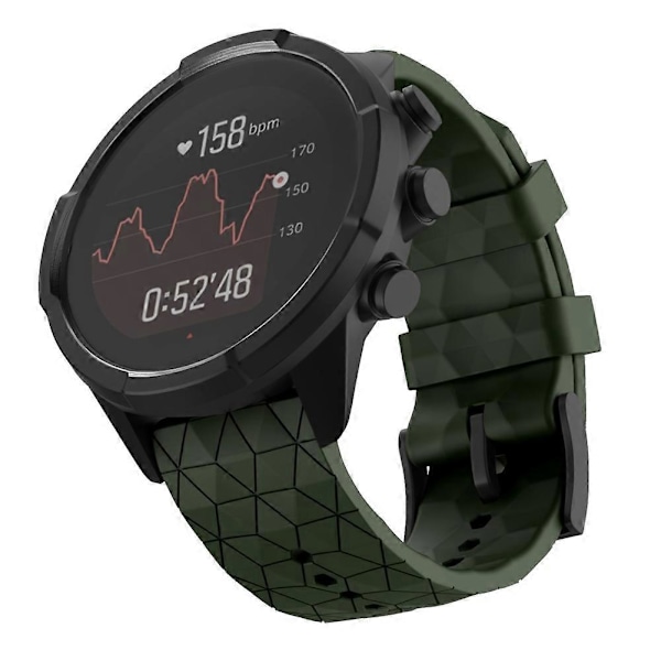 24mm Erstatning Silikon Myk Klokkereim Armbånd for Suunto 9 Baro Copper