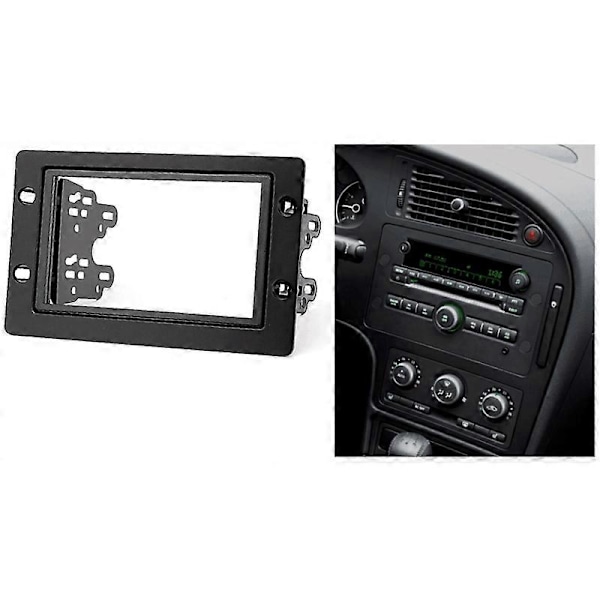2 Din Bilradio Ram Stereo Instrumentbräda Ram Ombyggnad Panel Kåpa Trim Kit för SAAB 9-5 2005-2011