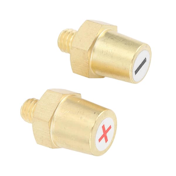 Ett par messing batteri sidepol ladekontakter passer for 9,2 mm positive og negative batterikabelterminaler
