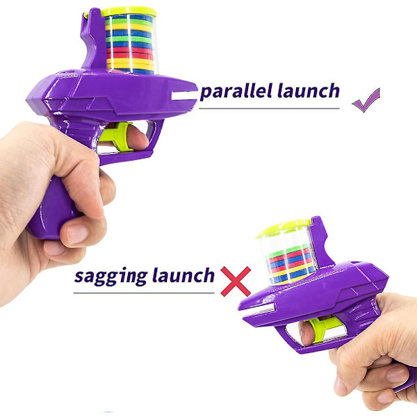 Foam Disc Launcher Zip Shot Shooter Disc Shooter Flygande tefat Disc