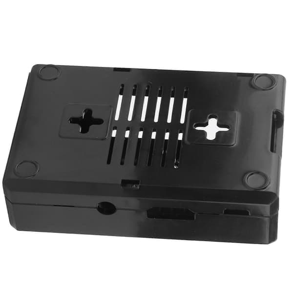 Skal Skyddsbox Frostat Fodral ABS för Raspberry Pi 3B 3B+ E Stil med Skruvar (Svart)