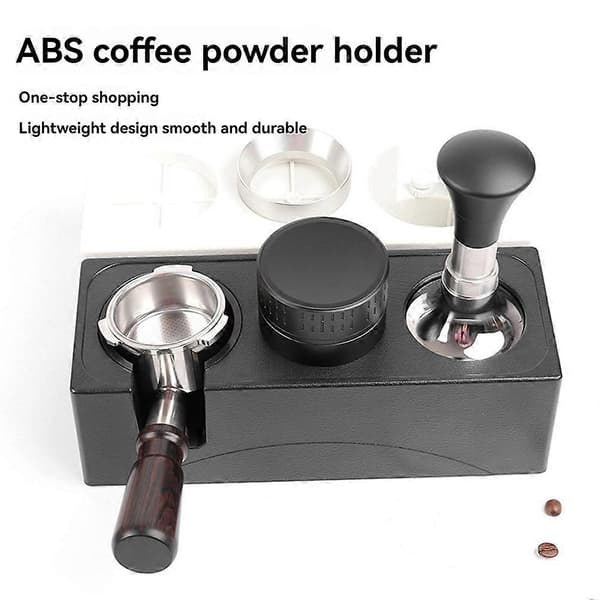 Pulverholder for espressomaskin, kaffeoppbevaringsholder, håndtaksstøtte, espressomaskintilbehør hvit