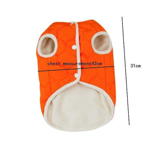 Kæledyrstøj Efterår og Vinter Hundetøj Teddy Kat Kæledyrstøj Vinter Kæledyrs Bomuldsfrakke Orange
