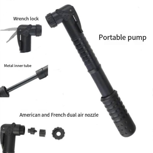 3 stk. Universal Sykkelpumpe Mini Track Pumpe Feste Sykkelpumpe for Sykkelpumpe Bærbar Inflator for Badering Basketball