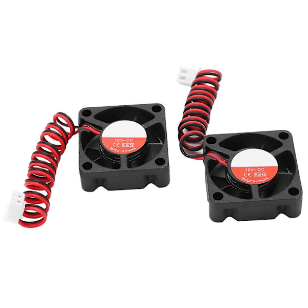 2 stk. 3D-skrivervifte, støysvak kjølevifte, passer til Ender?3 reservedel 30x30x10mm DC12V