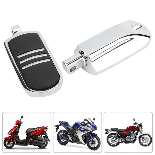 Motorcykelfotpinnar i aluminiumlegering, modifieringstillbehör (Elektropläterad)