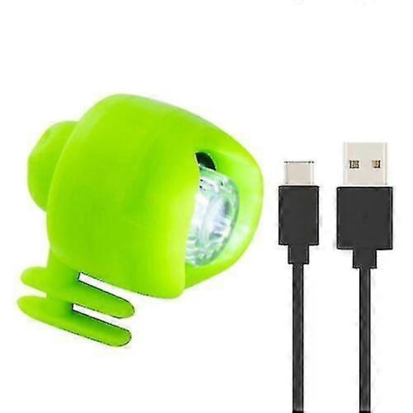 2 stk. Oppladbare lommelykter Hodelykter for Crocs, Små lys charms for Crocs sko tresko dekorasjon, Selvlysende sko dekorasjon Green