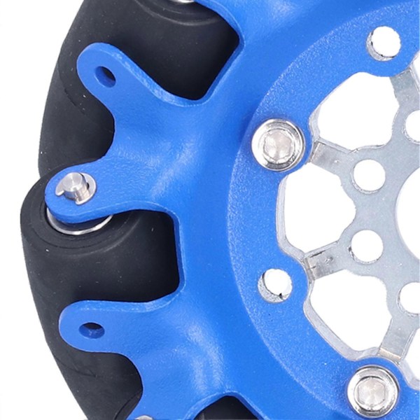 4 tuuman monisuuntainen pyörä SPCC-teräsakseli TPU-kumirulla Robottiauto Omni-komponentit Vasen 5606?0100?0100