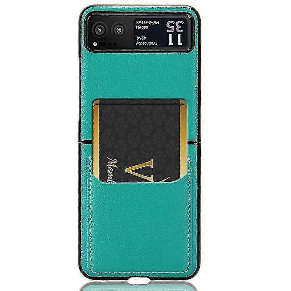 För Motorola Razr 40 5G PU Läder+PC Kortplats Fodral Litchi Textur Stötsäkert Mobilskal - RödP20211224297 Green