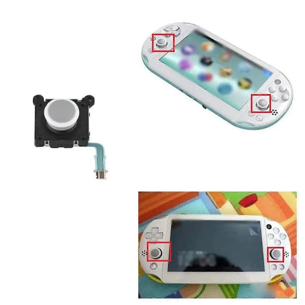3D Analog Joystick Kontroller Tommelspak Rocker Modul for 2000 PSV 2000 Kontroller Erstatningsdel - Hvit