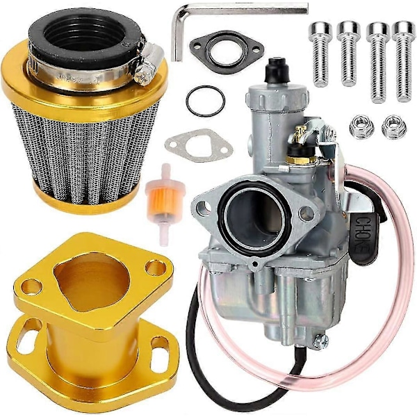 Performance Vm22 26mm Förgasare Carb För Predator 212cc 196cc Coleman Ct200u Bt200x Mini Bike Kt196 Go Kart Gx160 Gx200 6.5hp Klonmotor Med 38mm Gold