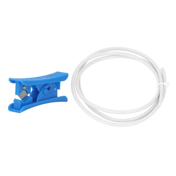 3D-skrivare PTFE-slang 3 meter Värmebeständig 3D-skrivartillbehörssats med slangskärare för 1,75 mm filament Vit