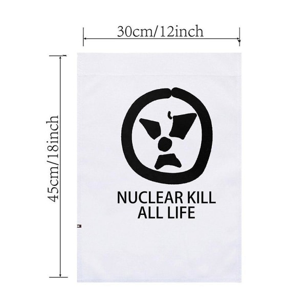 Nukleär Banner 1.48 X 0.98ft Trädgårdsflaggor För Utomhus Fallout Dekor För Marscherande Och Publicering Motståndet Mot Utsläpp Av Kärnkraft style 4