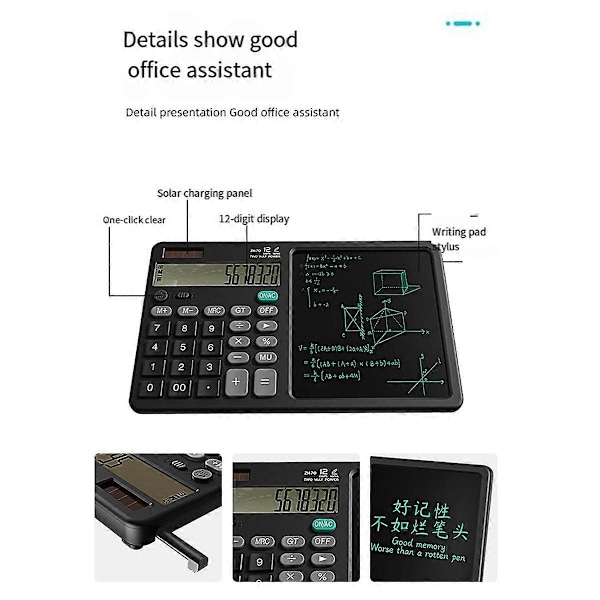 ZH70 Håndskrift Tablet Desktop Lommeregner Finansiel Regnskab Lommeregner Kontor Skrivning Kladde Memo Håndskrift Tablet