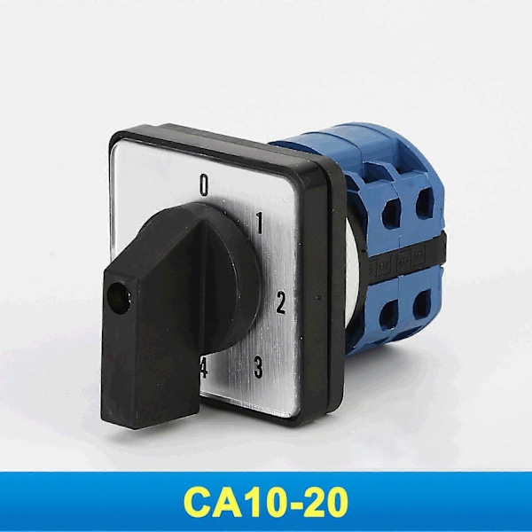 CA10-20 Elektriska Tillbehör 8 Terminaler Montering 20A 5 Positioner Rotary Cam Switch för Hem QinHai
