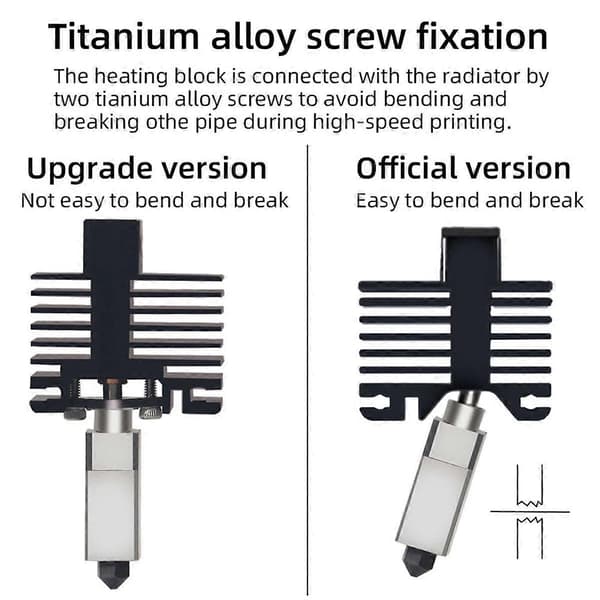 För X1 P1P Extruderhuvudmontering Aluminiumkylare för 3D-skrivartillbehör