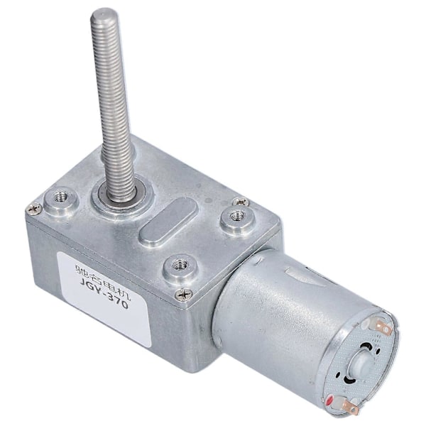 JGY?370 DC 24V Kierteissvaihteinen moottori, suuri vääntömomentti, itselukittuva turbiinivaihde DIY-malleille 30RPM