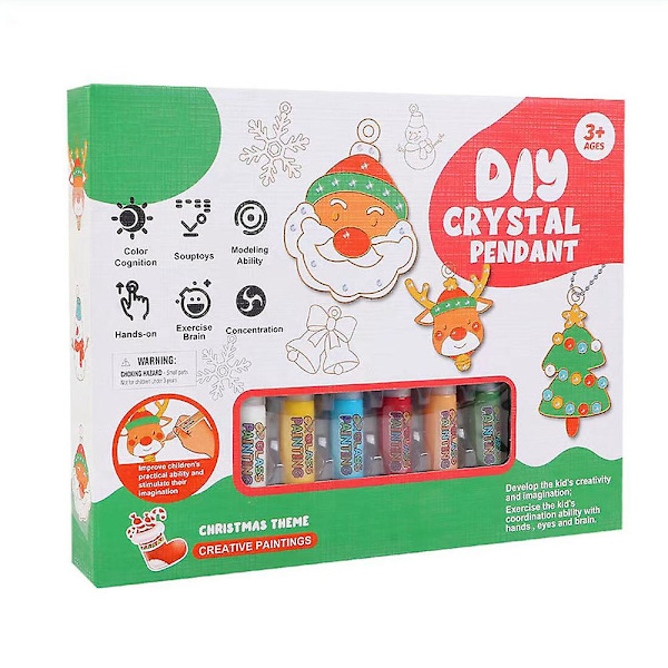 2023 DIY Kristallmålningsset för pyssel, DIY Kristall Diamantmålning Pysselset för Barn, Present Christmas