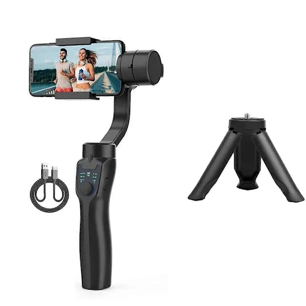 Universal F8 Handhållen 3-Axis Gimbal Telefonhållare Anti Skak Videoinspelning Stabilisator Mobiltelefon Smartphone