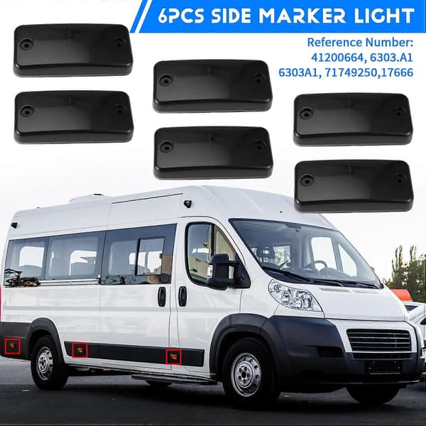 Dynamisk Flytande Rökt LED Blinkers Sidomarkeringsljus för Ducato Relay Boxer MAN