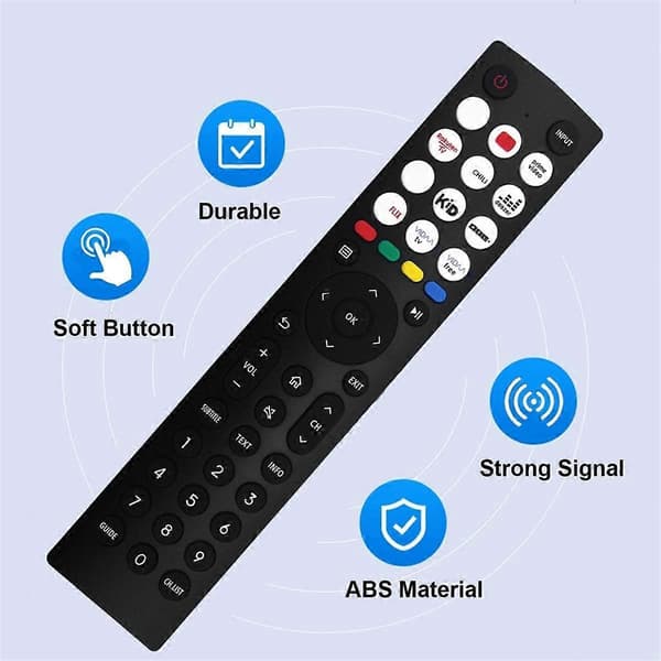 Erstatningsfjernkontroll EN2P36H for Smart LED LCD TV Fjernkontroll Uten Stemmefunksjon