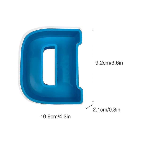Alphabet Tårtform Bakform Engelsk Bokstav Silikonform 3D Alfabet Bokstav D