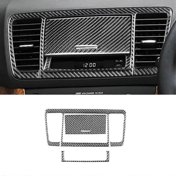 Kolfiber för Legacy/ 2005-2009 Mittkonsol Navigator Panel Luftventil Trim Cover Interiörtillbehör