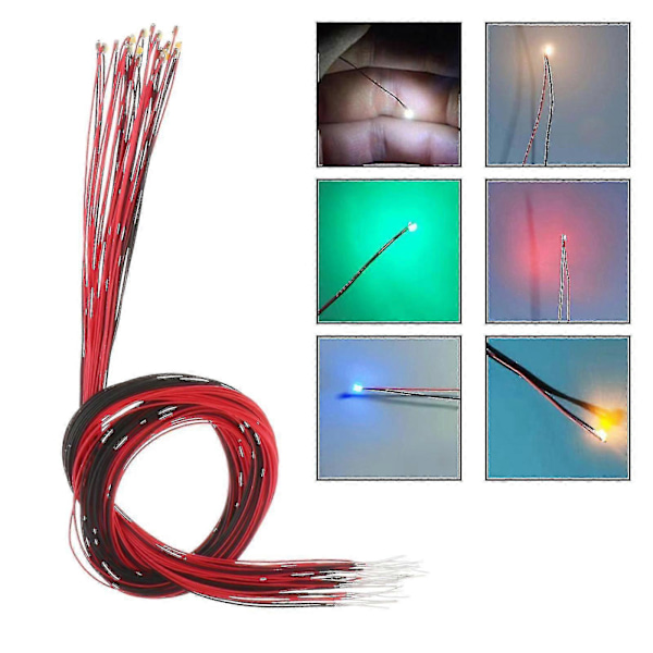 Set med 120 Förkopplade #0805 Smd Led Lampor Mikrokit Färdiglödda Leds Lampor