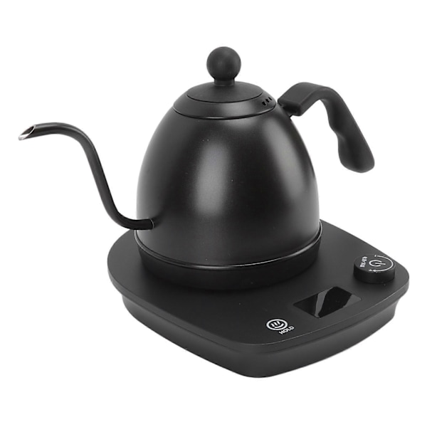 Elektrisk Svanhalskedel 600ml Sort Smart Kontrol Rustfrit Stål Ergonomisk Vandkedel til Husholdningskontor